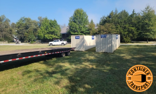 Two containers being Transported.