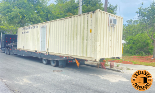 Landoll Container on a Trailer for Transport.