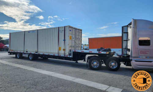 HC Container Transport on a trailer.