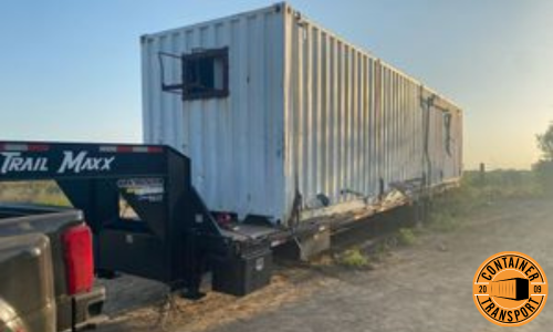 Shipping a Container on a Trailer.