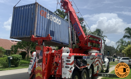 Crane lifting a Container.