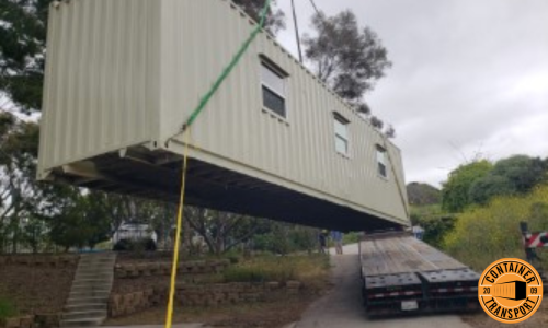 Crane Loading Container onto Trailer.