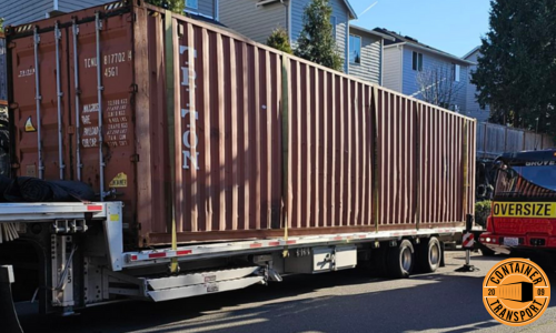 Container Shipping on a Trailer.