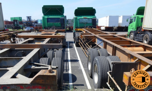 Container Chassis Trailer transport.