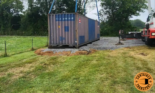 Crane unloading a Container.